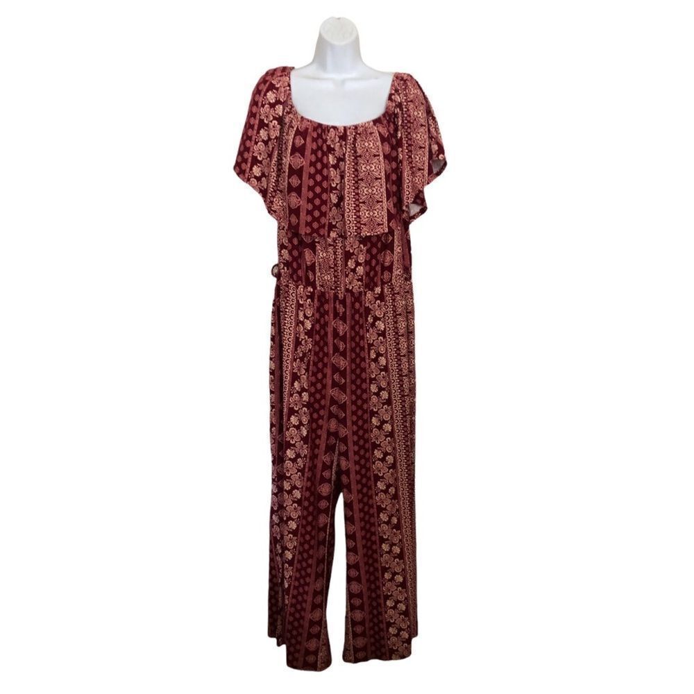 Boho Off The Shoulder Jumpsuit 2X 18 20